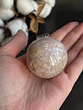 Агат квітковий натуральний сфера шар куля з квіткового агату. 44 мм., фото 3