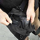 Сумка месенджер Elit Tact чорна з MOLLE через плече | Барсетка тактична, фото 4