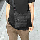 Сумка месенджер Elit Tact чорна з MOLLE через плече | Барсетка тактична, фото 5
