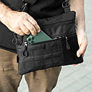 Сумка месенджер Elit Tact чорна з MOLLE через плече | Барсетка тактична, фото 10