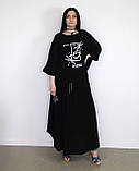 Костюм літній жіночий (футболка та спідниця) чорний. XL, XXL, 3XL, фото 2