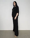 Костюм літній жіночий (кофта та брюки) чорний. XL, XXL, 3XL, фото 4
