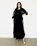Костюм літній жіночий (блуза та спідниця) чорний. XL, XXL, 3XL, фото 3