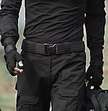 Тактичний поясний ремінь ТРМ-5 Black (чорний), фото 3