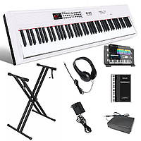 Цифрове піаніно Fesley FEP160 WH (стійка, педаль, пюпітр, навушники, накидка, блок живлення)