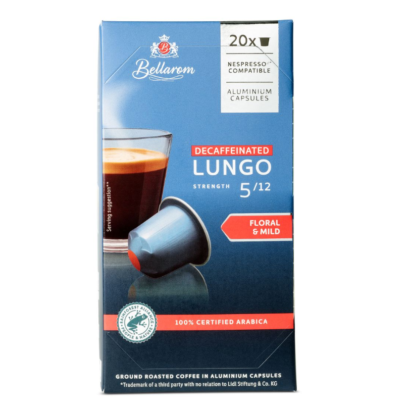 Кава в капсулах Bellarom by Nespresso Lungo Decaf (20 капсул)