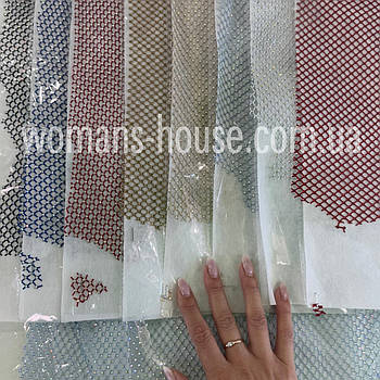 Сітка стрейч із камінням 150 см м'яка трикотажна однотон Рулон від 25 м