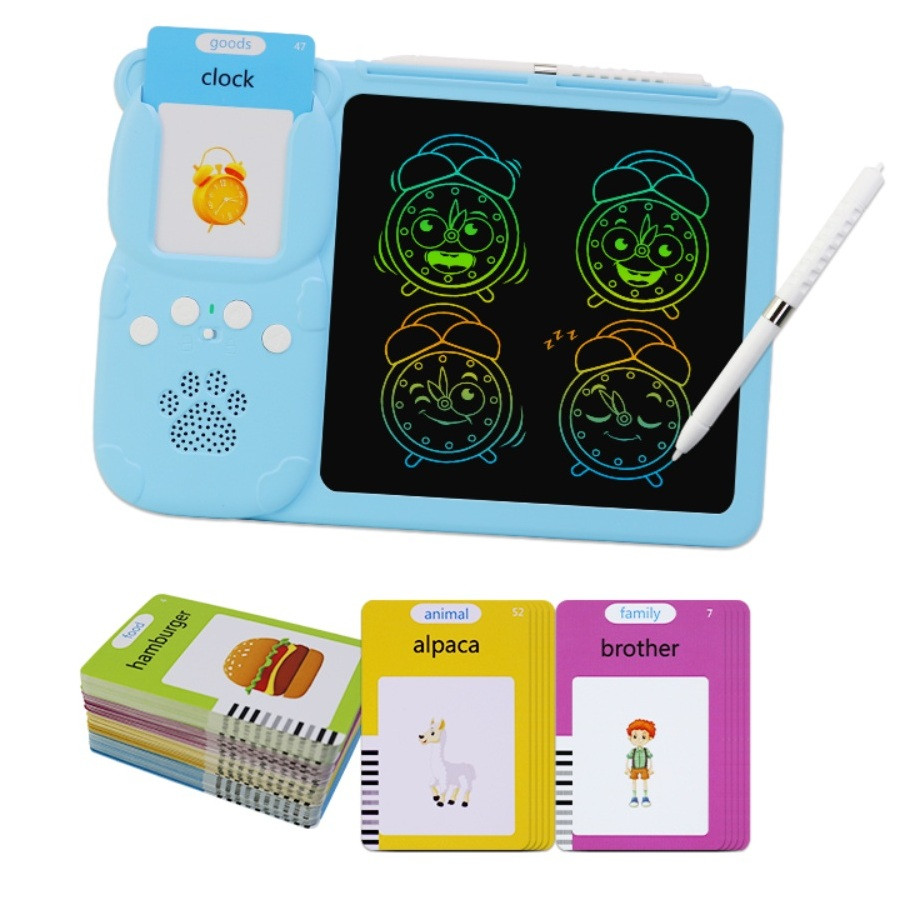 Дитячий планшет для вивчення англійської мови з LCD дошкою та картками