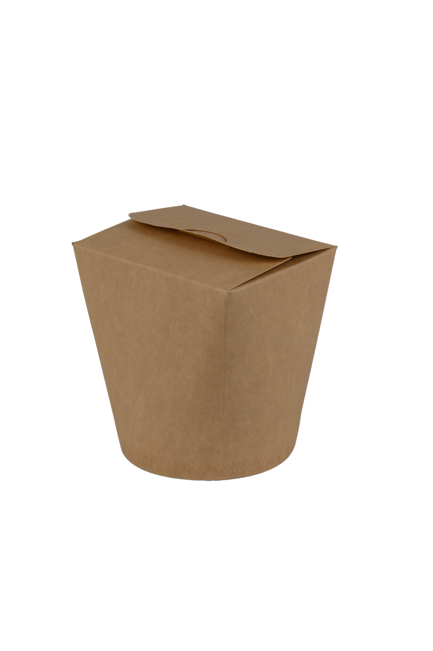 Коробка для локшини крафт 500 мл, 750 штук у ящику, ідеальна для ресторанного бізнесу та доставки їжі. 50шт/уп, фото 1