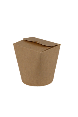 Коробка для локшини крафт 500 мл, 750 штук у ящику, ідеальна для ресторанного бізнесу та доставки їжі. 50шт/уп