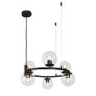 Сучасна підвісна люстра 7521011-6 BK+CL, фото 2
