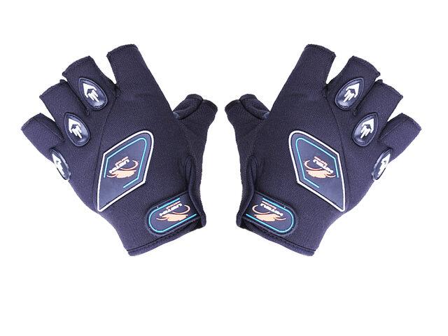 Мотоперчатки всесезонні без пальців VIRTUE YM001-15 size L мембрана карбон на липучці чорні, фото 1