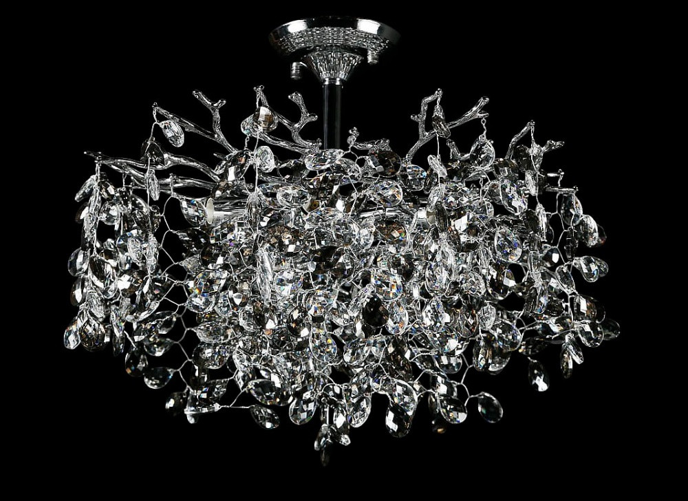 Шикарна кришталева стельова люстра LC33025/460/6 (CH), фото 1