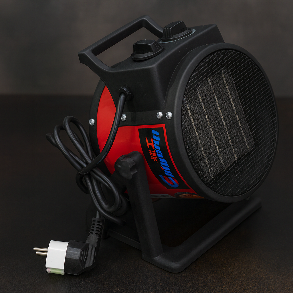 Тепловентилятор Chigong 2 кВт, електрична теплова гармата з керамічним нагрівачем і терморегулятором, фото 1