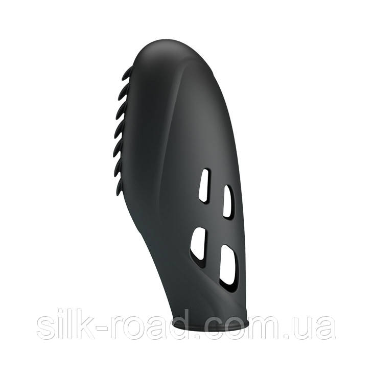 Вібронасадка на палець Pretty Love Gilo чорна, 7.8 х 2.8 см