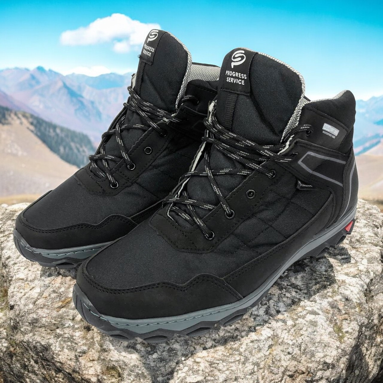 Текстильні кросівки термо на зиму 40р 27, 5см, Чоловіче взуття термо кросівки, Чоловічі термоботинки EX-12