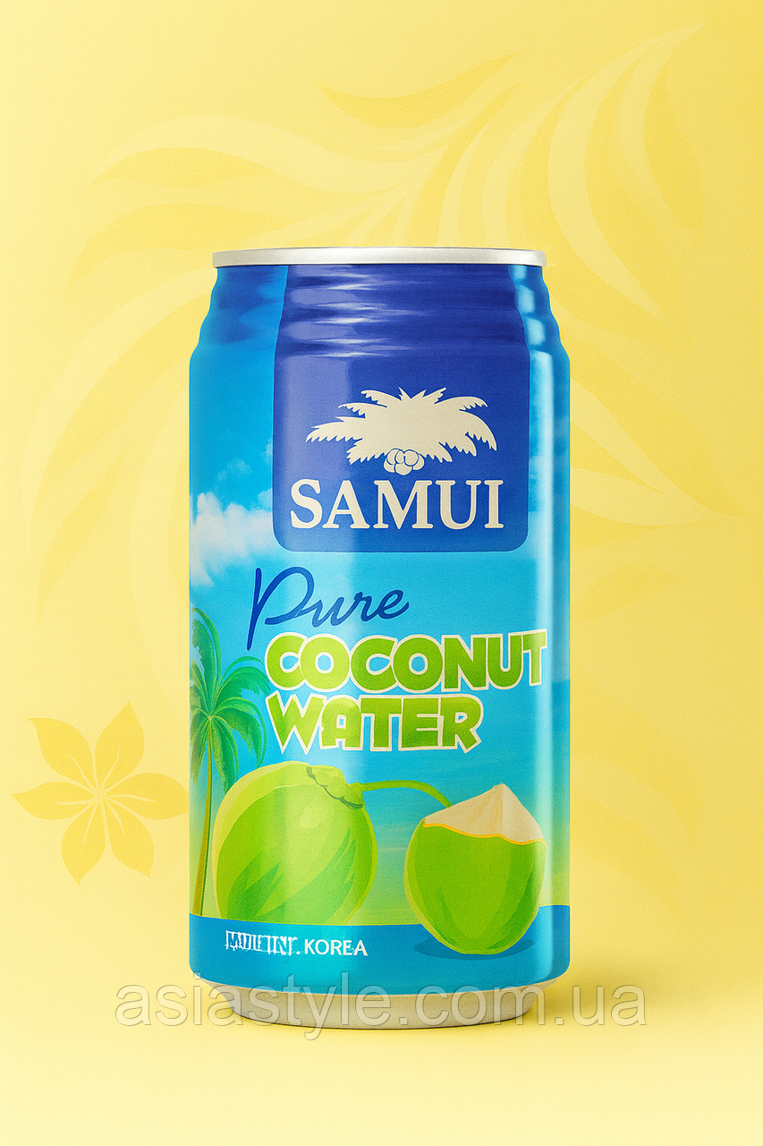 Напій кокосова вода, Напій кокосова вода, Pure Coconut Water, Samui, 330 мл, Корея, Во, фото 1