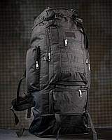 Мілітарі рюкзак туристичний 100 л Plentsfil чорний, військовий тактичний рюкзак для походів, армійський рюкзак