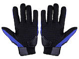 Мотоперчатки MS06 TT AGRO MOTO (чорний із синім текстиль size L), фото 2