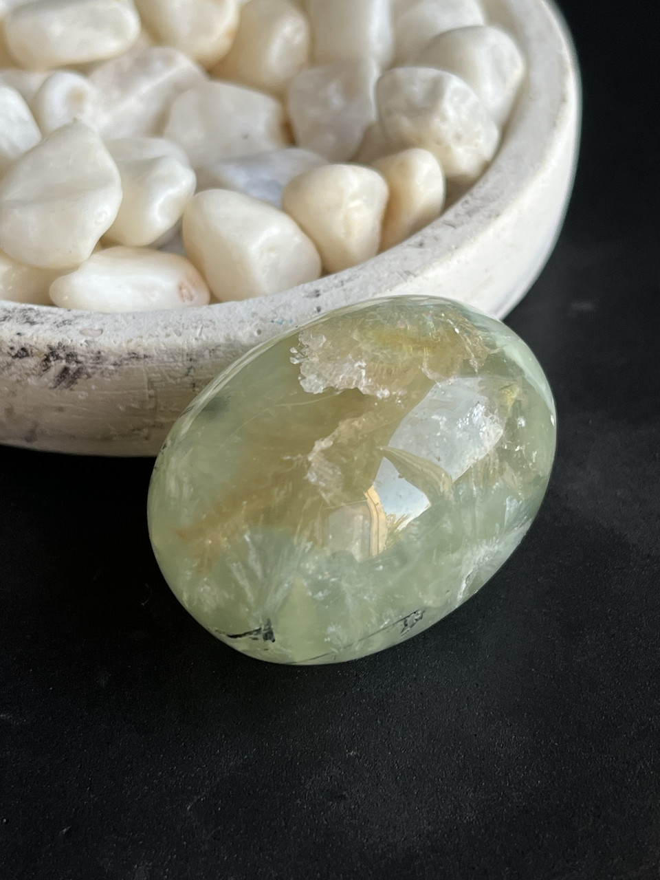 Преніт натуральний овал камінь преніт 37*27*24 мм, фото 1