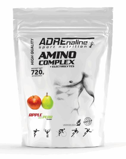 Амінокислоти у порошку Adrenaline Sport Nutrition Amino Complex + Electrolytes 720 грамм Смак:  Груша Яблуко, фото 1