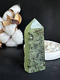 Преніт обеліск з натурального каменю обеліск олівець кристал з преніту камінь преніт природній., фото 2
