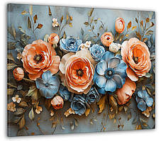 Картина на полотні Mako Квітковий килим 50x70 см Різнобарвний (MK10547_5070)