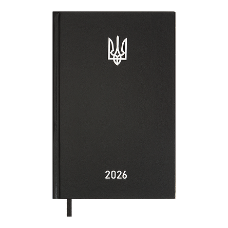 Щоденник 2026р. BuroMax A-5 BM.21165-01 AIRY бумвініл, черний, фото 1