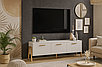 Біла довга тумба під телевізор 150 см на ніжках у скандинавському стилі в спальню вітальню Belle VMV Holding, фото 5