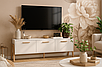 Біла довга тумба під телевізор 150 см на ніжках у скандинавському стилі в спальню вітальню Belle VMV Holding, фото 6
