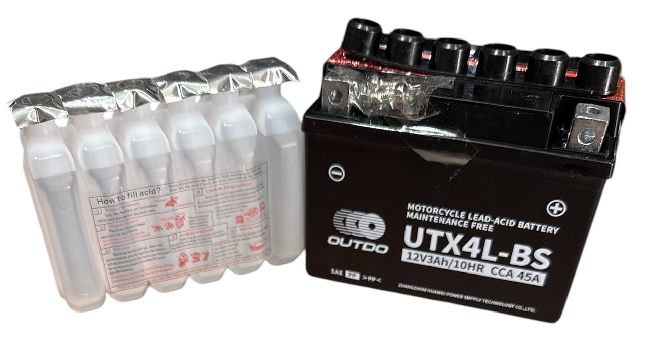 Акумулятор 12V 4Ah YTX4L-BS 110/70/85 мм (кислотний)