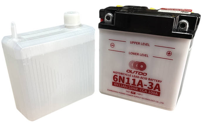 Аккумулятор 6V11A OUTDO JAWA-6V заливной 120*130*60, фото 1