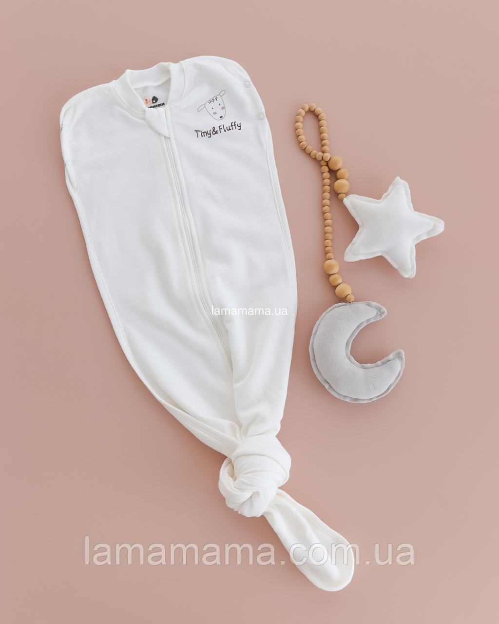 Зростаючий дитячий теплий кокон для сну євро-пелюшка на блискавці 56-74 см Пухнасті історії Футер з начісом, фото 1