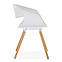 Стілець клієнта білий БЕРТА пластиковий з дерев'яними ніжками для кафе та коворкінгу, фото 3