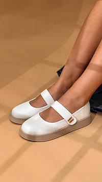 Туфлі жіночі білі на липучках Т1934