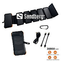 Повербанк із сонячною зарядкою та динамо генератором (7 панелей) SANDBERG протиударний корпус