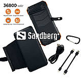 Повербанк із сонячною зарядкою та динамо генератором (7 панелей) SANDBERG протиударний корпус, фото 3