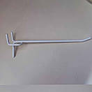 Гачок 15 см 1-й білий на перфорацію одинарний  товщина дрота 5 мм  перфорація 25 мм  упаковка 10 шт, фото 2