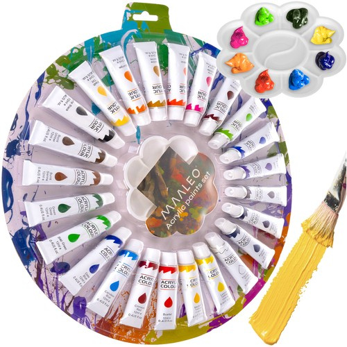 Фарби акрилові 12 мл — набір 24 шт Maaleo 24725, фото 1