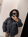 Жіноча осінь-зима куртка з капюшоном на холофайбері — стильна та тепла куртка осінь-зима (розміри M, L, XL), фото 5