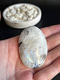 Кабошон натуральний місячний камінь овал камінь кабошон палм адуляр 51*34*16 мм, фото 6