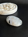 Кабошон натуральний місячний камінь овал камінь кабошон палм адуляр 51*34*16 мм, фото 5