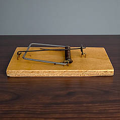 Родентицид мишоловка дерев'яна маленька, 105х45х10 мм