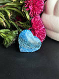 Апатит натуральний серце з натурального апатиту 39*35*17 мм., фото 4