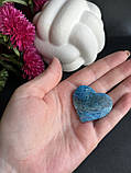 Апатит натуральний серце з натурального апатиту 39*35*17 мм., фото 5