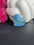 Апатит натуральний серце з натурального апатиту 39*35*17 мм., фото 2
