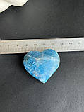 Апатит натуральний серце з натурального апатиту 39*35*17 мм., фото 7