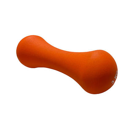 Гантель неопренова для фітнесу гантель спортивна нерозбірна Stein 3 кг помаранчева, фото 3