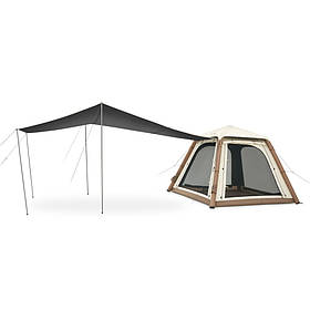Надувний 4-місний намет Naturehike Ango, автоматичний, з тентом, коричневий, для кемпінгу