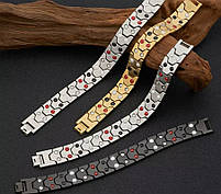 Магнітний браслет для здоров'я Type D2 20 см сріблястий, фото 5